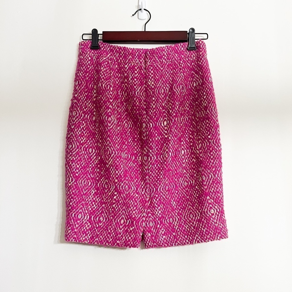 J Crew Herringbone Pattern Wool Blend Pencil Skir… - image 2